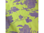 Sélection Coup de coudre - Tissu sergé polyester à motif "Orchidée" lilas et citron vert