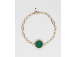 Bracelet - Chaîne maillon ovale - Grand - Malachite vert