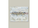 Tableau - Acrylique sur toile - Abstraction calligraphique - 54x65 cm