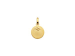 Médaille Arthus Bertrand Ma Mini Médaille Colombe en or jaune et laque bleu ciel, 10 mm