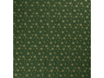Sélection Coup de coudre - Tissu Popeline de Coton Imprimé Flocons de Neige sur le Fond Vert Foncé