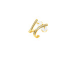 Boucles d'oreilles Murat Seine en argent doré à l'or et oxyde de zirconium