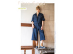 Fibre Mood - Tissu Denim Japonais en Coton Mélangé "Lucia" Uni Couleur Bleu Marine