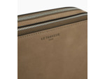Petite sacoche 2 compartiments Emile en cuir lisse et nubuck