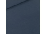 See You at Six - Tissu French Terry Coton Uni Couleur Bleu Plongeur - coupon 1,3 m