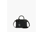 Petit sac à main Emilie effet raphia et cuir lisse