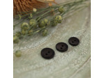 See You At Six - Bouton de Couture en Corozo Coloris Noir (12 mm)