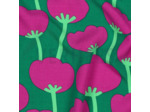 Nerida Hansen - Tissu Viscose Lenzing Ecovero "Poppies" Rose et Vert