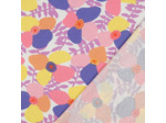 Nerida Hansen - Tissu Lin Viscose "Lema Poppies" Violet et Jaune