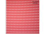 Fibre Mood - Tissu Jacquard de Coton Bio "Thea & Jules" Rayures Floral Rouge - coupon 2m