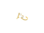 Boucles d'oreilles Murat Seine en argent doré à l'or et oxyde de zirconium