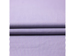 Sélection Coup de coudre - Coton chemise fil à fil – Rayures fines violettes et blanches