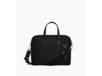 Porte documents 15" Basile en toile nylon et cuir lisse