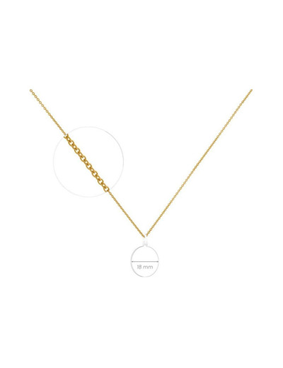 Chaîne forçat limé Arthus Bertrand en or jaune, taille ajustable