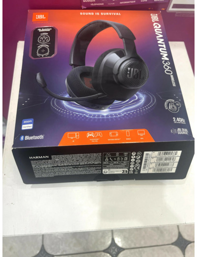 Casque gaming circum-auriculaire sans fil JBL Quantum 360 Wireless Noir