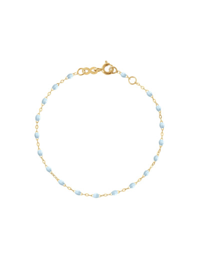 Bracelet Gigi Clozeau Classique en or jaune et résine bleu layette, 17cm