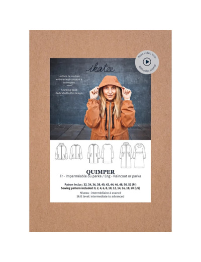 Ikatee – Patron Femme Parka "Quimper" du 32 au 52