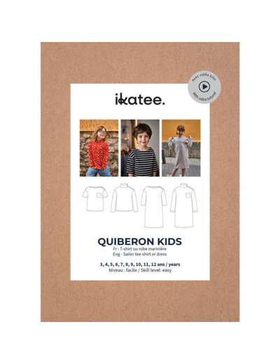 Ikatee – Patron Enfant Tee-shirt et Robe Marinière "Quiberon KIDS de 3 à 12 ans