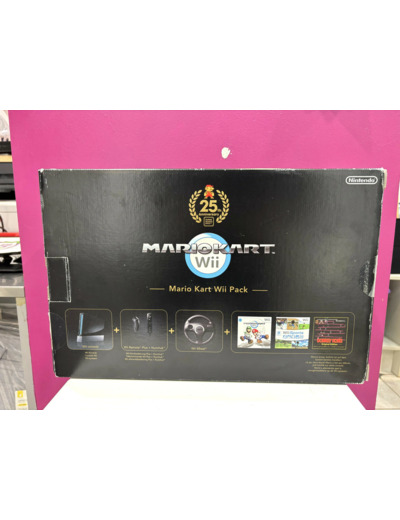 Console Nintendo Wii noire Pack Mario kart Wii Sports Donkey Kong Original