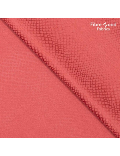 Fibre Mood - Tissu Jacquard de Viscose Melangé "Zinnia" Couleur Vieux Rose à Motif Animalier