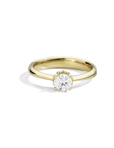 Solitaire Recarlo Anniversary en or jaune et Diamant 0.44ct, taille 53