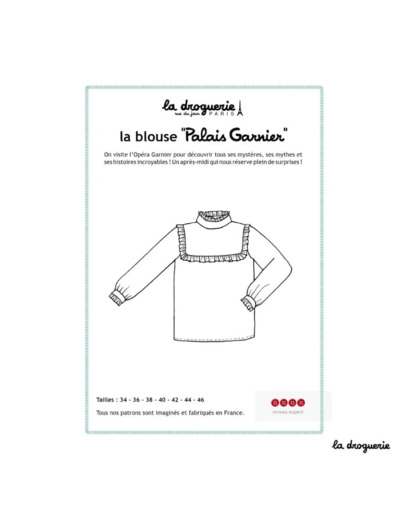 La Droguerie – Patron Femme Blouse "Palais Garnier" du 34 au 46