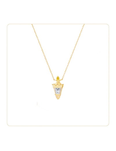 Collier Lampadaire Plaqué Or Jaune