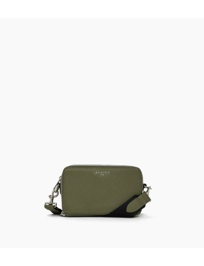 Petite sacoche 2 compartiments Emile en cuir signature T