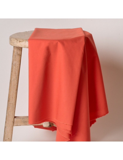 Atelier Brunette - Popeline de Coton "Poppy Tangerine"