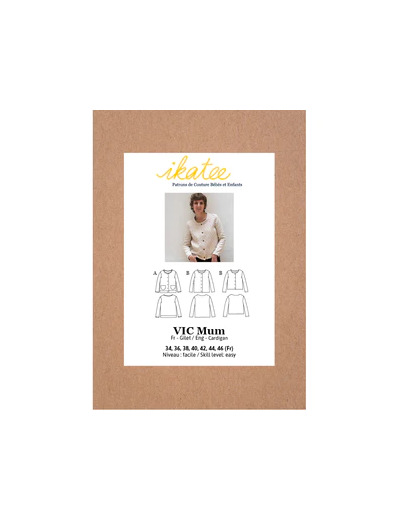 Ikatee – Patron Femme Gilet "Vic Mum" du 34 au 46