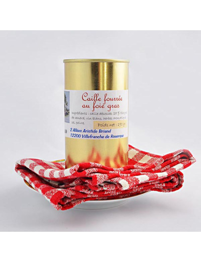 Caille fourrée au foie gras 190 g