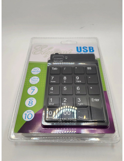 Pavé numérique USB Slim noir