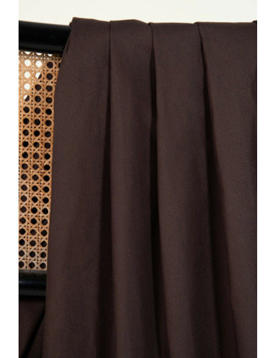 Atelier Brunette - Gabardine Déperlante Unie Oat Chocolate - coupon