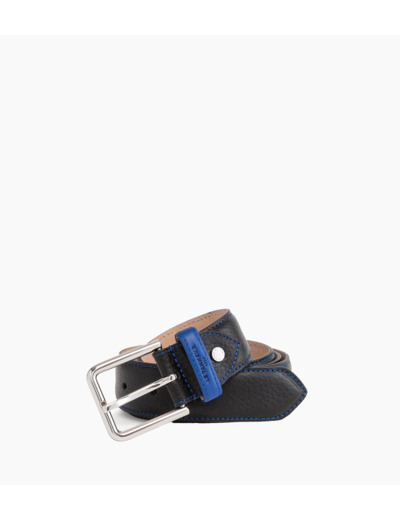 Ceinture homme avec boucle carrée Charles en cuir grainé