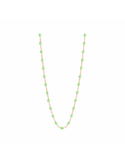 Collier Gigi Clozeau Classique en or rose et résine anis, 42cm