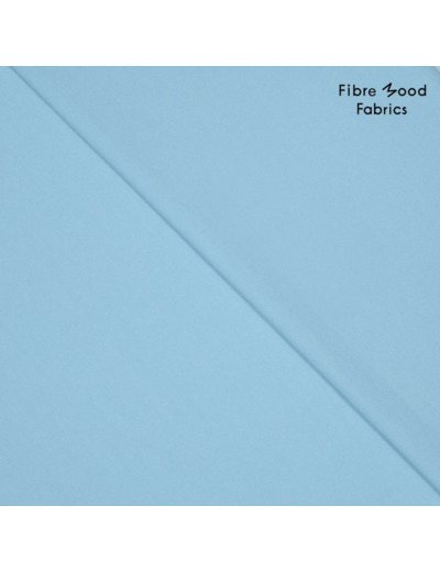 Fibre Mood - Tissu Popeline de Coton Lavé "Hamsa" Uni Couleur Bleu