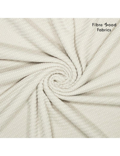 Fibre Mood - Tissu Maille de Coton "Mirri" Uni Beige Clair