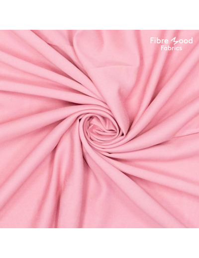 Fibre Mood - Tissu Aspect Tencel en Viscose Melangé  "Alberthe" Uni Couleur Vieux Rose