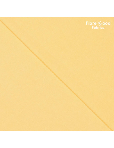 Fibre Mood - Tissu Popeline de Coton Lavé "Lilian" Uni Couleur Jaune Beurre