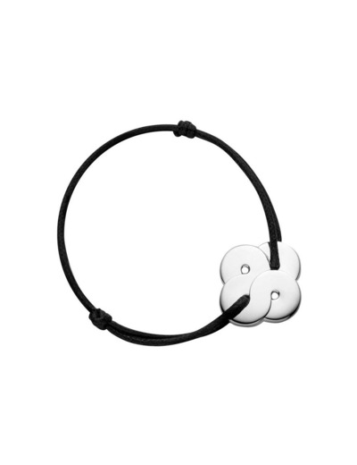 Bracelet Arthus Bertrand motif enlacé 20mm en argent