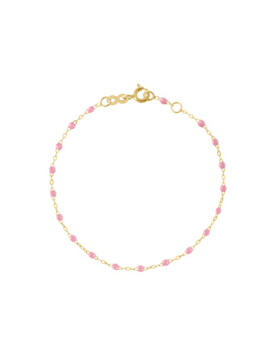 Bracelet Gigi Clozeau Classique en or jaune et résine fuchsia, 17cm