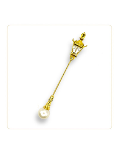 Broche Lampadaire Plaqué Or Jaune