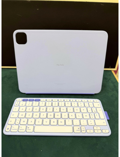Logitech Keys - To - Go 2 - Clavier - couvercle intégré - sans fil - Bluetooth LE - AZERTY - Français - lilas
