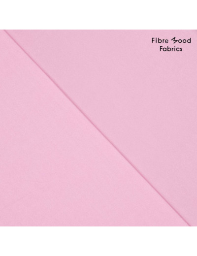 Fibre Mood - Tissu Popeline de Coton Lavé "Jazz" Uni Couleur Rose Bonbon