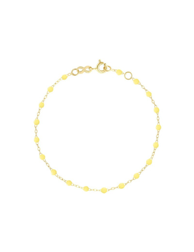 Bracelet Gigi Clozeau Classique en or jaune et résine mimosa, 17cm