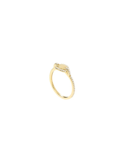 Bague Murat Café Lumière en argent doré à l'or et oxyde de zirconium