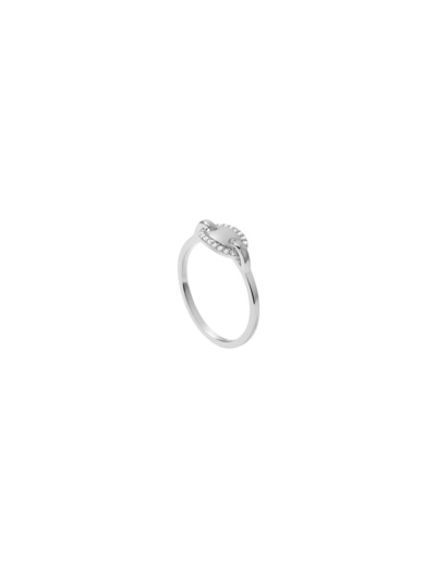 Bague Murat Café Lumière en argent rhodié et oxyde de zirconium