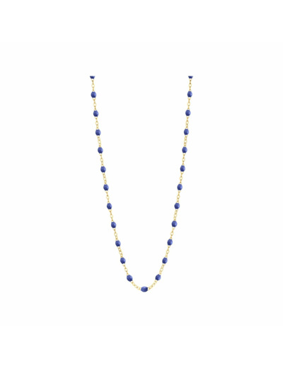 Collier Gigi Clozeau Classique en or jaune et résine bleuet, 42cm