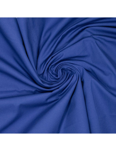 Fibre Mood - Tissu Toile de Coton  Fine "Barbara" Uni Couleur Bleu Roi