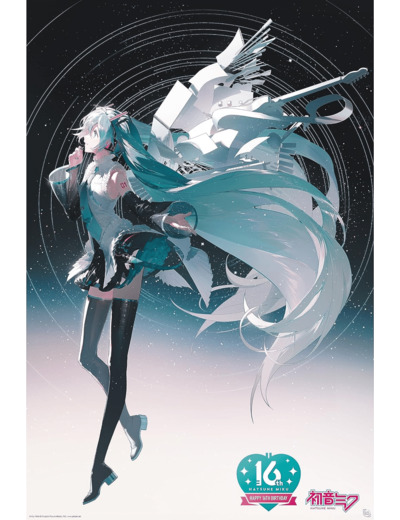 [POSTER] HATSUNE MIKU - Poster Maxi (91.5 x 61 cm)- Joyeux 16 ème anniversaire Miku